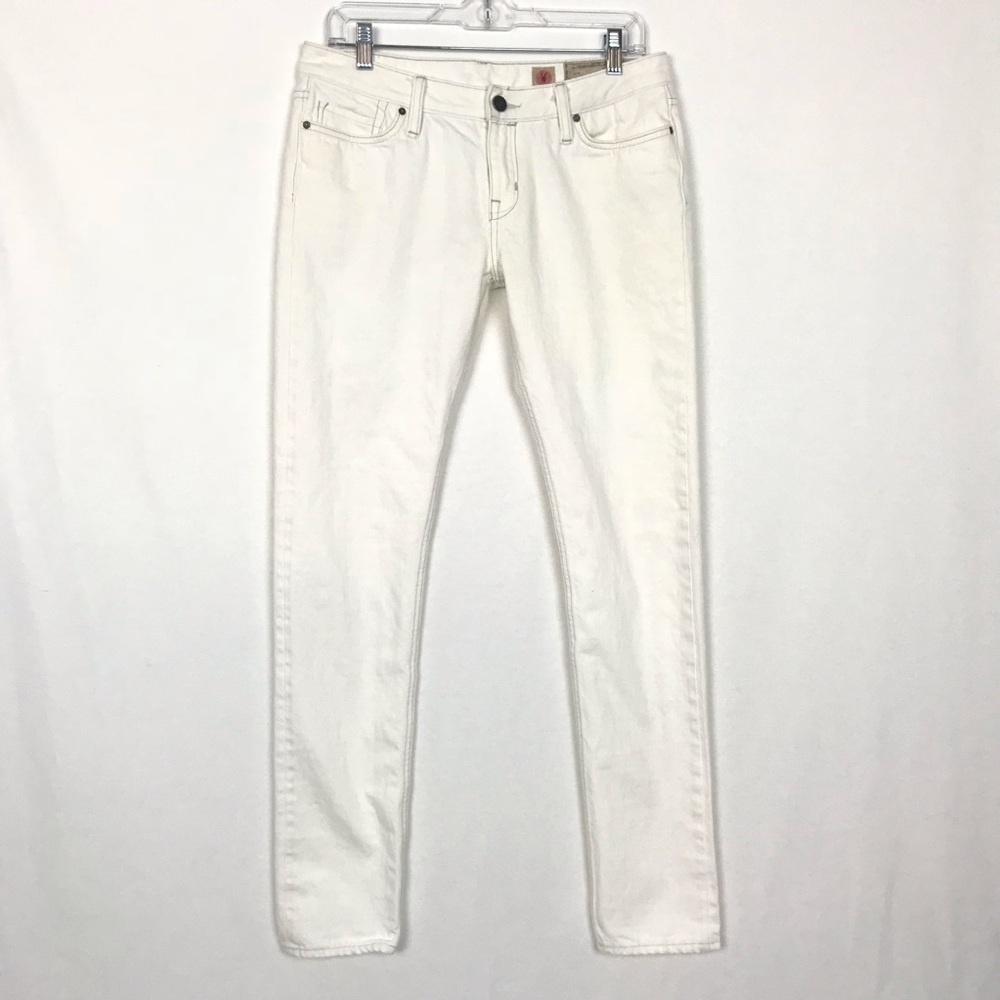 All Saints Selvedge skinny boyfriend jeans White